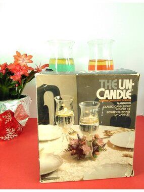 Vintage Uncandles Floating Candles Plantation Style Seasonal Candle Decor